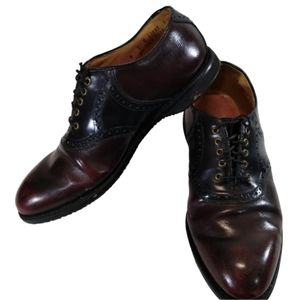 Johnston & Murphy Vintage Men's Golf Saddle Shoes in Mahogany and Black Size 9D‎